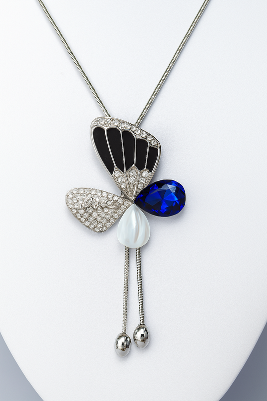 Butterfly-Shaped Pendant Necklace