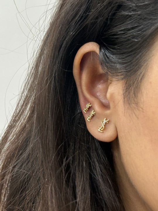 Gold YSL Ear Stacks