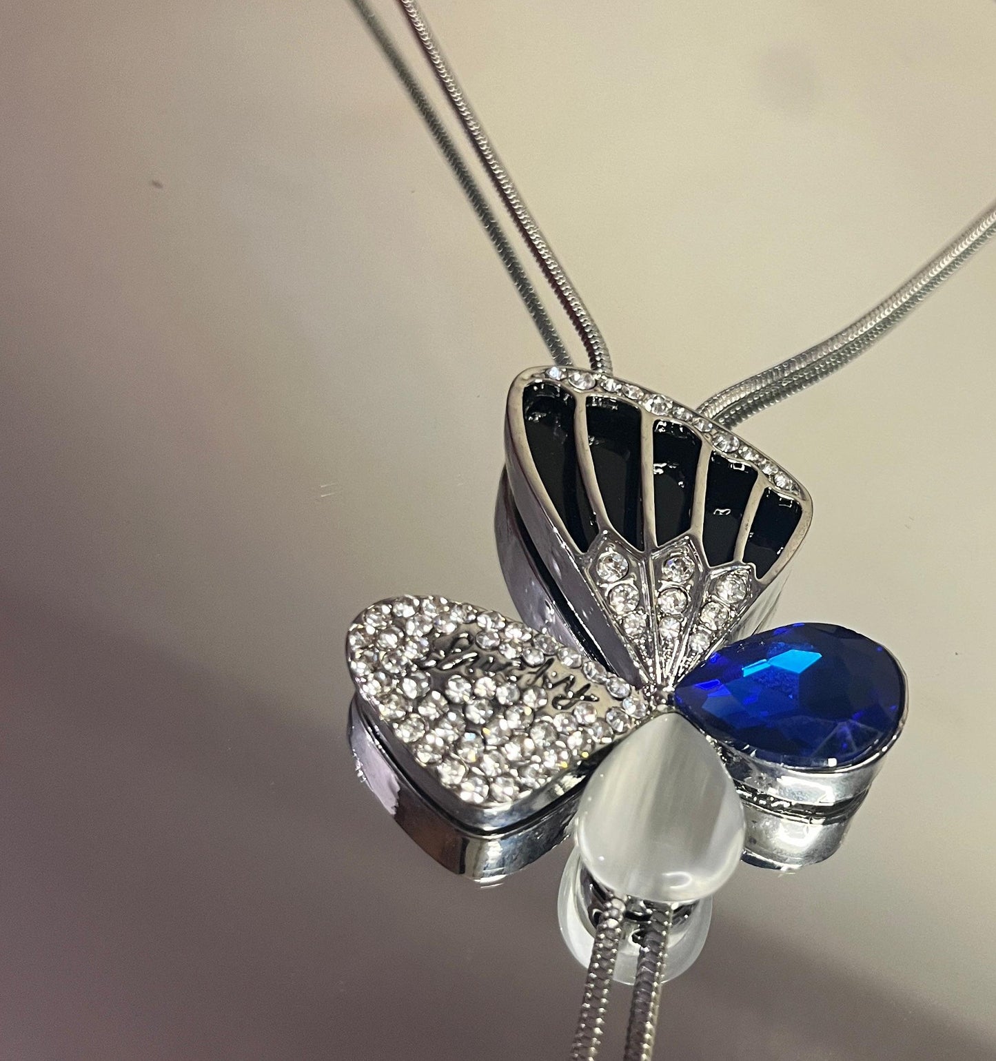 Butterfly-Shaped Pendant Necklace