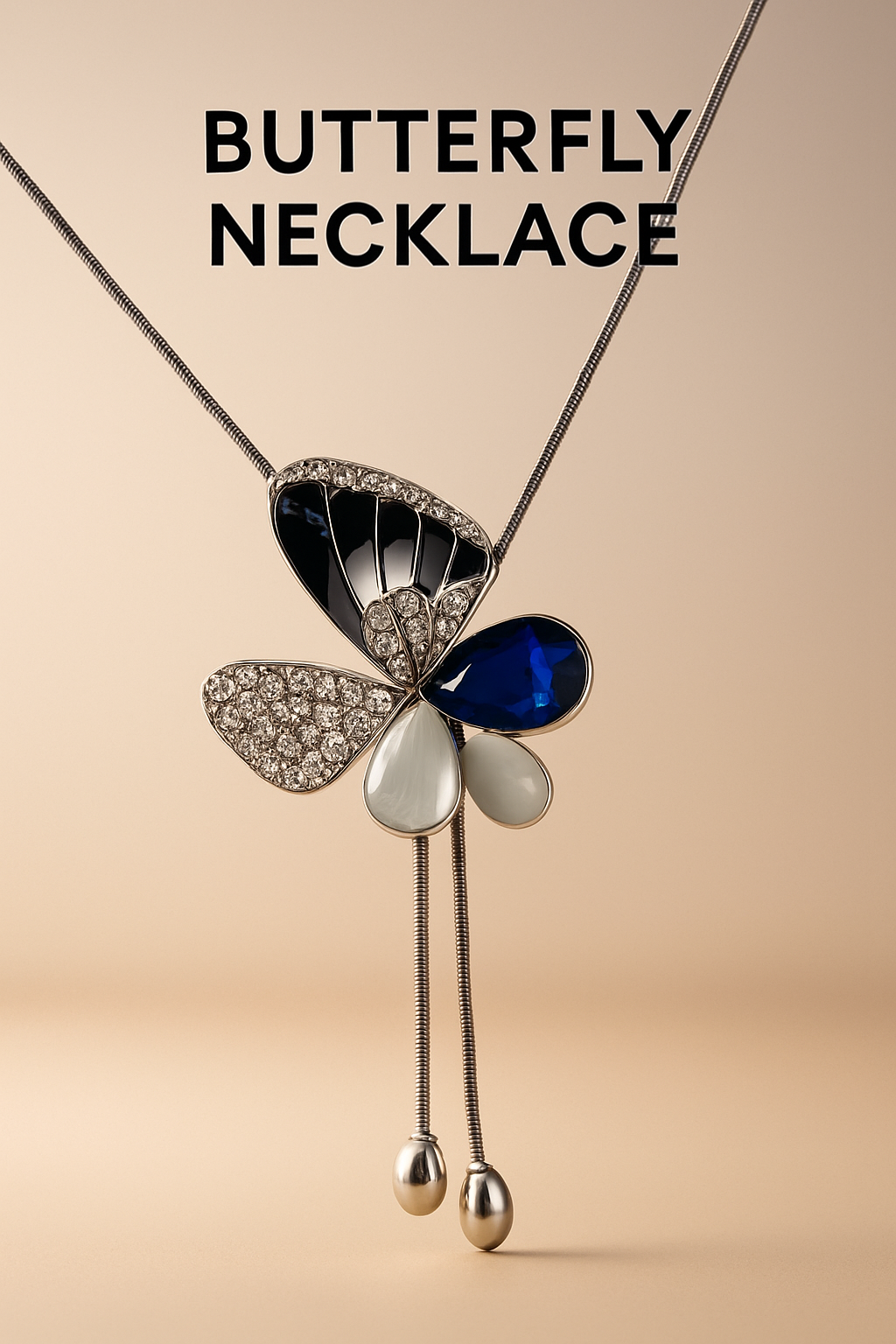 Butterfly-Shaped Pendant Necklace