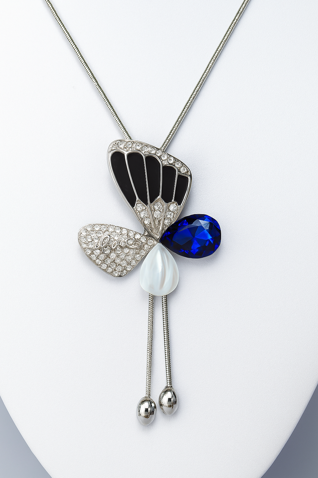 Butterfly-Shaped Pendant Necklace