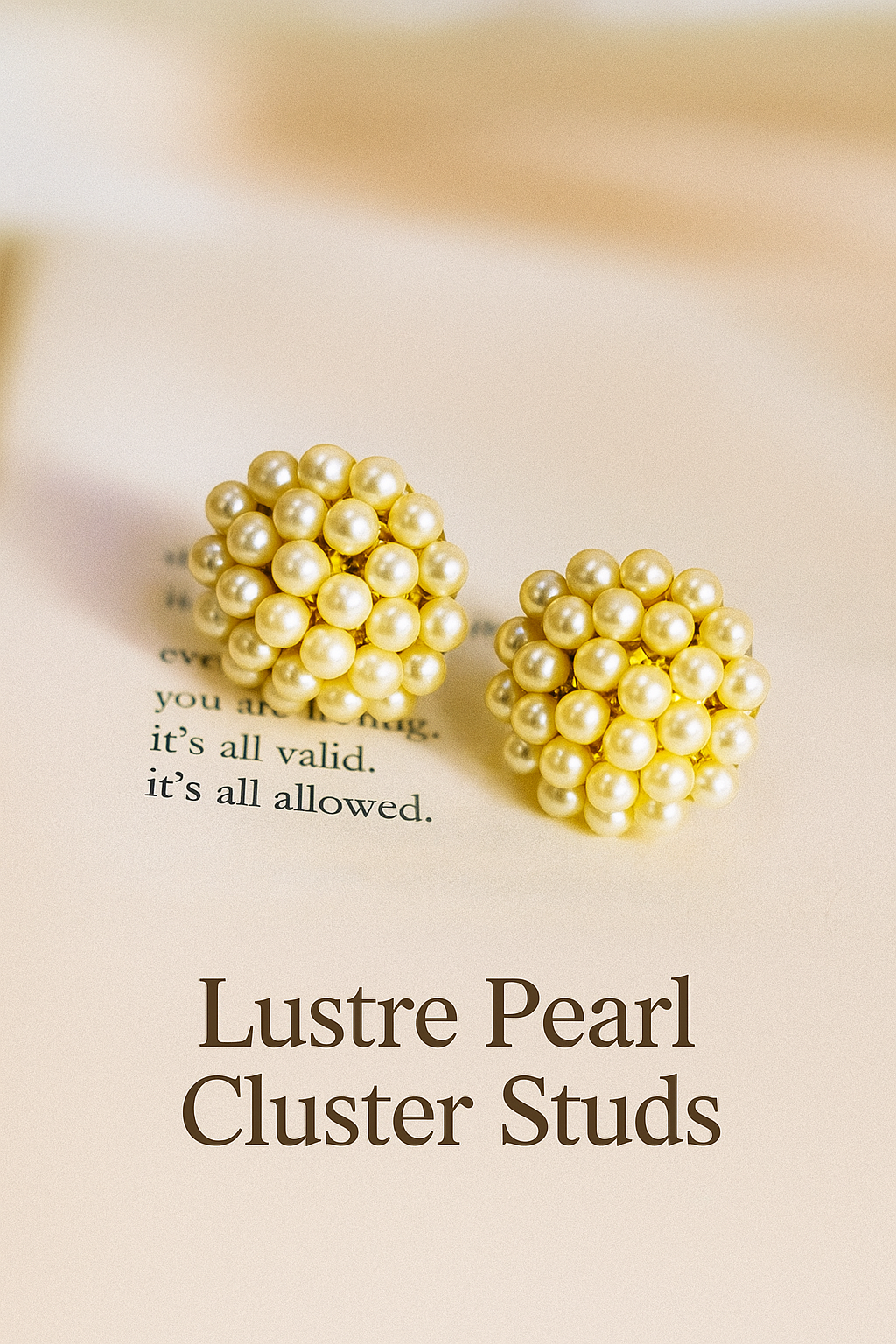 Lustre Pearl Cluster Studs