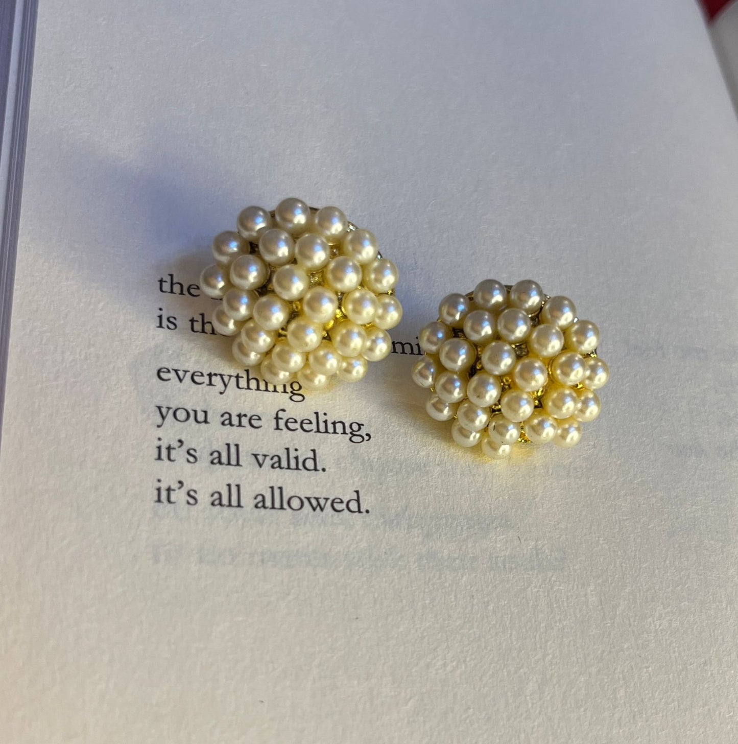 Lustre Pearl Cluster Studs